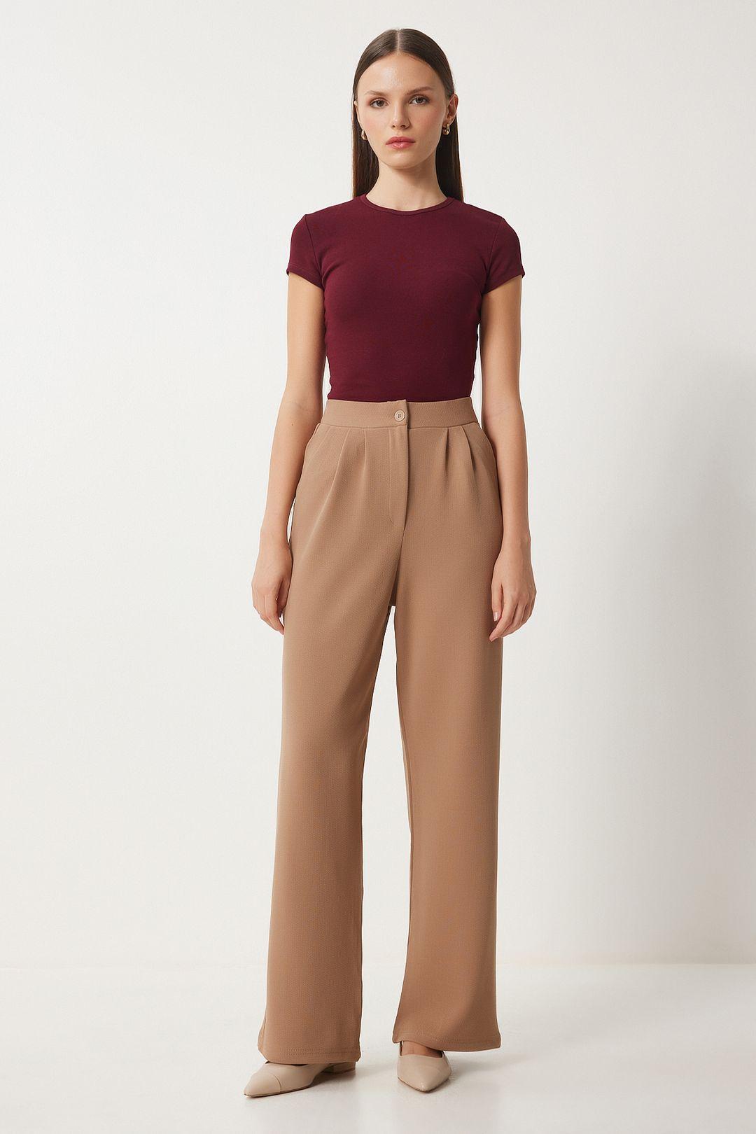 Hoge Taille Plissé Brede Pantalon