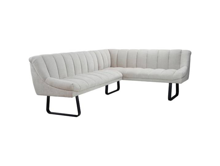 Livetastic Eckbank, Hellgrau, Metall, 6-Sitzer, L-Form, 230x174 cm, mit Rückenlehne, Esszimmer, Bänke, Eckbänke
