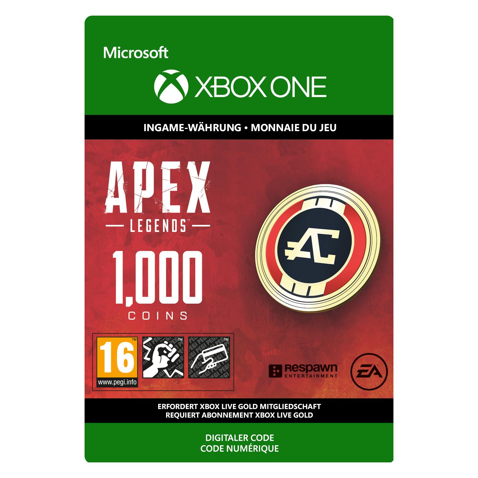 Microsoft Xbox APEX Legends 1000 Coins Download Code (7F6-00533)