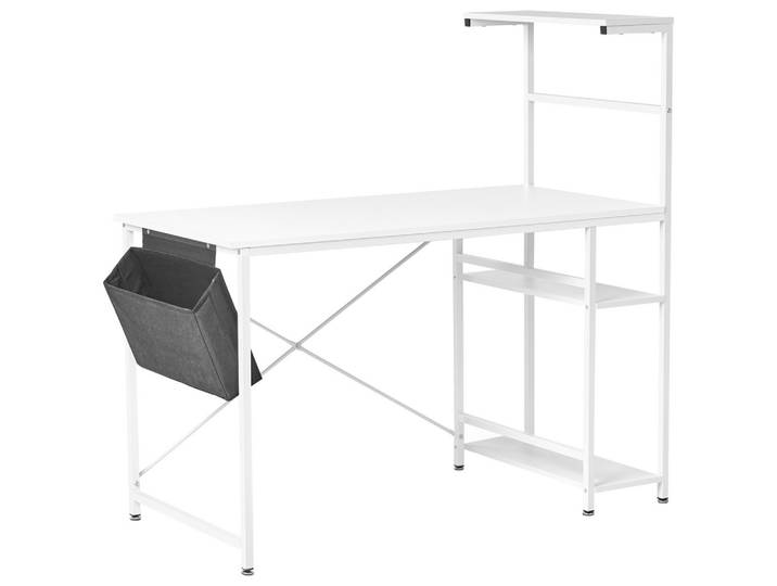 SCHREIBTISCH Weiß 120/60 cm mit Stauraum Aramingo