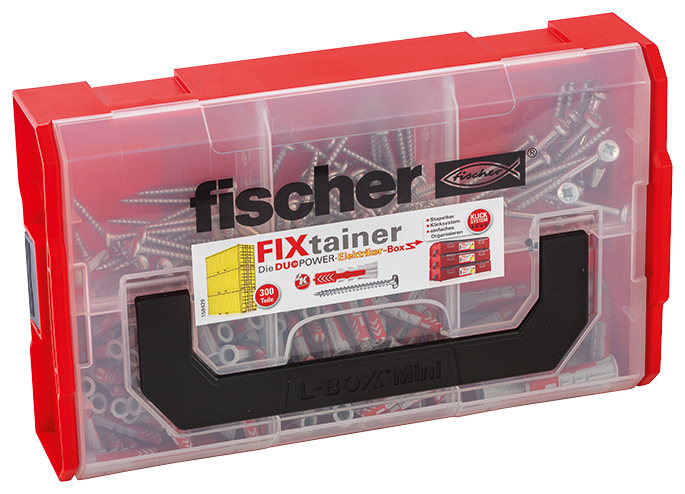 fischer Deutschland Vertriebs GmbH fischer FixTainer - Sortimentsbox DuoPower Elektriker mit Schrauben (300-tlg.) 535970