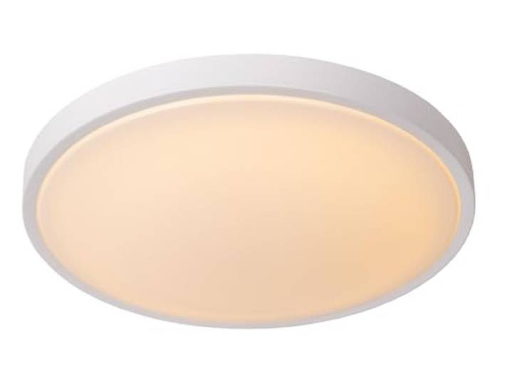 LUCIDE DASHER - Deckenleuchte Badezimmer - Ø 41 cm - LED - 1x24W 2700K - IP44 - Bewegungssensor - Weiß