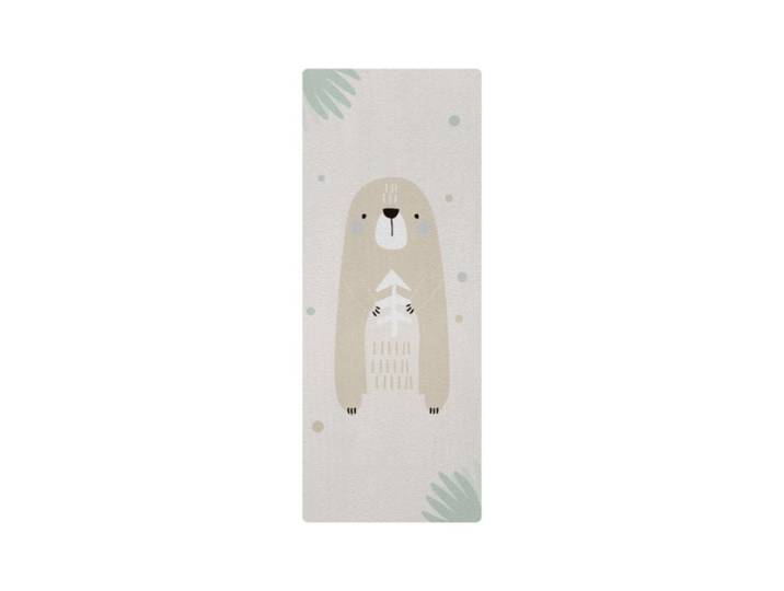 Tapis de yoga enfant animaux forêt ours vert 62x160cm