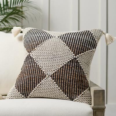 Gilly Woven Outdoor Pillow Brown - Grandin Road