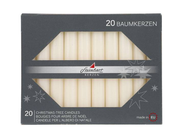 Steinhart Baumkerzen Edelglanz 95/13mm champagner 20er-Pack