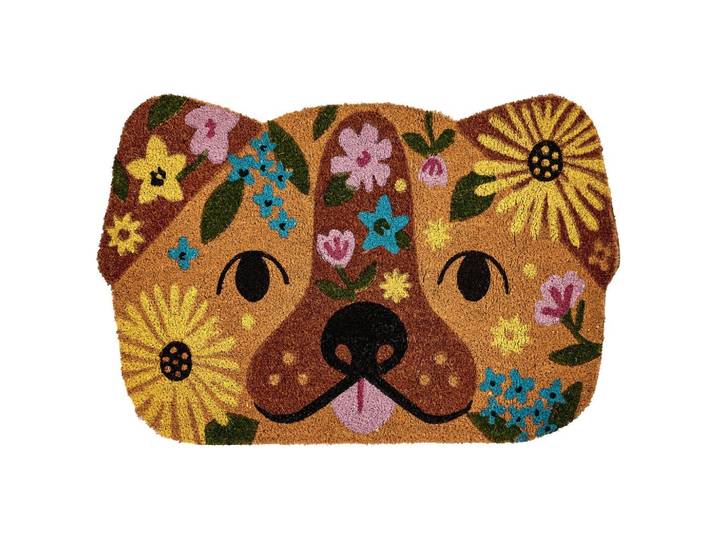 FUSSMATTE Bunt 60/90 cm Hund Kokosfasern Tibig
