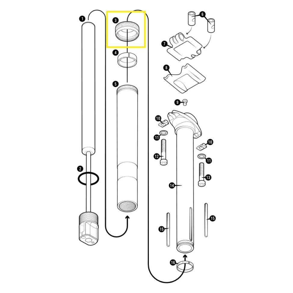 Crankbrothers Highline Ring Seal Assembly Dichtring, black/gold (40294326)