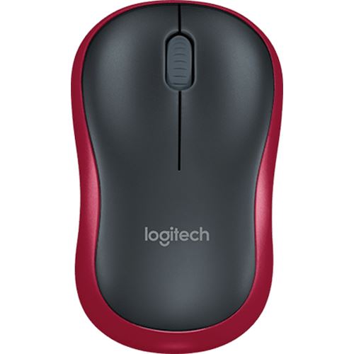 Logitech M 185 USB schwarz/rot (kabellos)