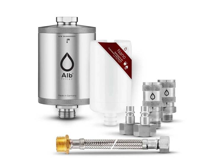 Alb Filter Wasserfilter Nano Trinkwasserfilter Untertisch, Keimsperre 0,1 µm, Legionellenschutz, Schnellkupplung, Edelstahl