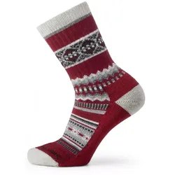 Smartwool Unisex Snowed In Sweater Crew Alltagssocken - 34-37 - tibetan red