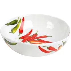 Taitù Dieta Mediterranea Vegetables Schale mittel Peperoncini, Schüssel + Schale, Mehrfarbig