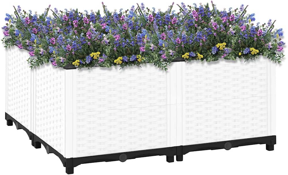 vidaXL Arriate polipropileno 80x80x38 cm Gris