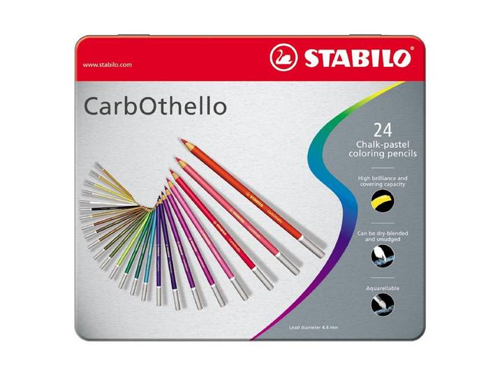 Buntstift STABILO CarbOthello, 24 , bunt, Holz, Stifte, Buntstift, Deckend