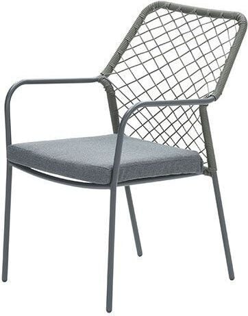 Garden Impressions Dido dining fauteuil - carbon black - rope mosgroen - mystic grey