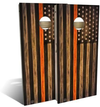Skip's Garage Charred Search and Rescue Outdoor Cornhole Board Set