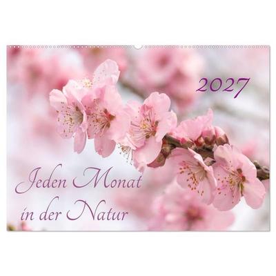 Jeden Monat in der Natur (Wandkalender 2027 DIN A2 quer), CALVENDO Monatskalender