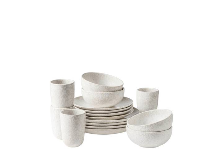 Gipfelstück Kombiservice Alpenwiese, Creme, Keramik, 16-teilig, 350 ml, Made in Europe, Essen & Trinken, Geschirr, Geschirr-Sets, Kombiservice