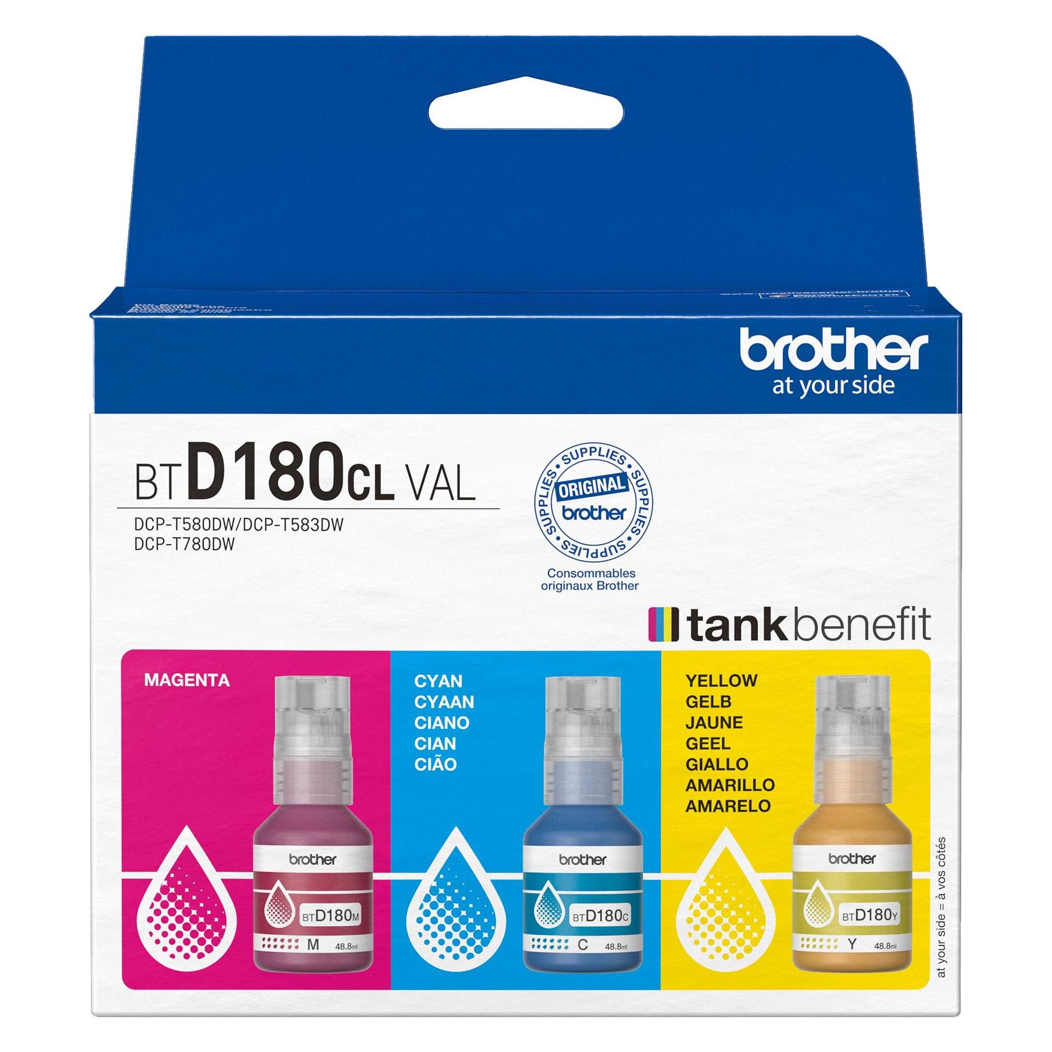 Brother Bottle Value Pack C/M/Y (C, CL, M, Y) (BTD180CLVAL)