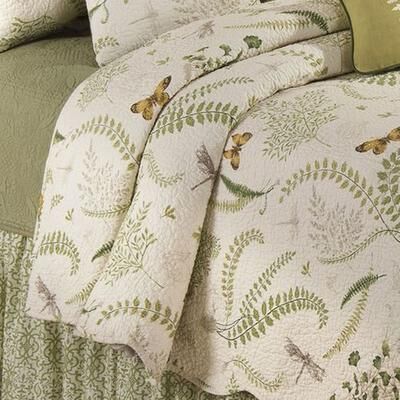 C & F Enterprises (Bedding) Althea Quilt Eggshell, King, Eggshell