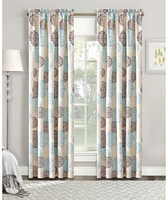 Home Soft Things Serenta Marina Medallion Printed Curtain Panel Pair