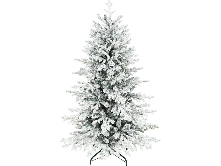 HOMCOM Künstlicher Weihnachtsbaum, 150cm Christbaum mit Schnee, 1162 Zweigen