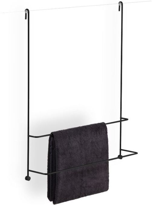 Giese GmbH Giese Server Badetuchhalter 11858-14 schwarz matt, Befestigung an Glaswand, 2 Badetuchstangen