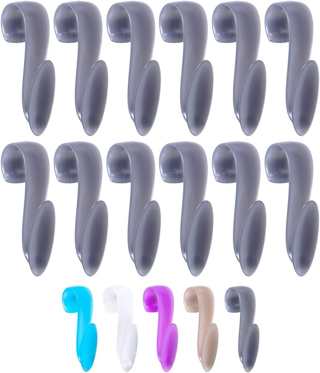 12 Ronde Radiatorhaken voor Handdoeken - Keuze uit verschillende kleuren