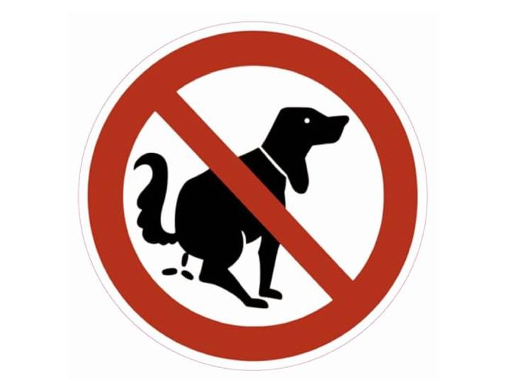 15 Stickers van 5 cm Stickers Dierlijke Uitwerpselen - Hondenpoep Verboden - Hier Geen Hondenpoep
