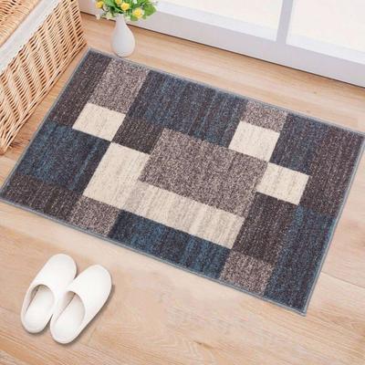 World Rug Gallery Modern Boxes Design Non-slip (Non-skid) Area Rug