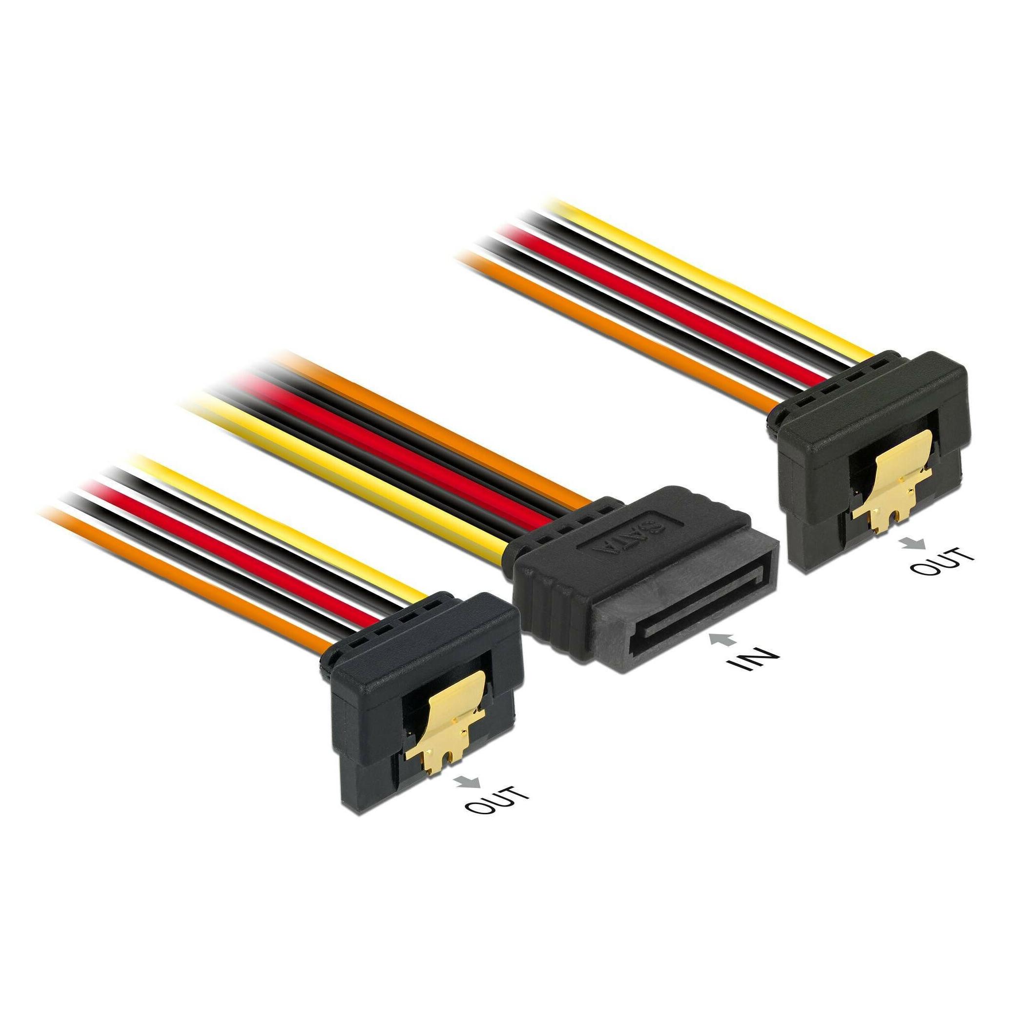 Delock SATA zu 2x SATA Y-Stromadapter (15 cm) (60145)