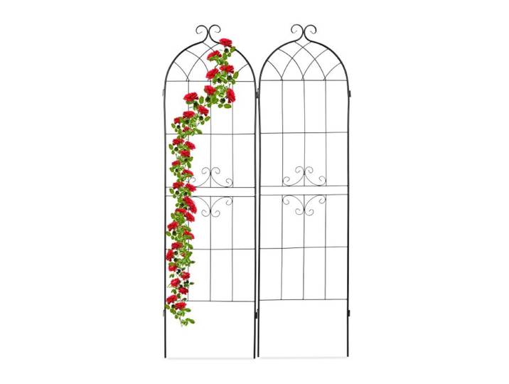 Relaxdays Plantensteun metaal set van 2