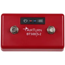 AirTurn BT500S-2 - Fussschalter-Controller (Bass, Gitarre, Keyboard), Effektpedal, Rot