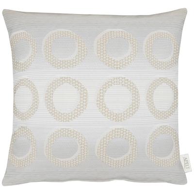 Dekokissen APELT "1710" Gr. 1, beige (natur, beige, kreise), B:46cm L:46cm, Polyester, Dekokissen_Sitzkissen_Kissenhüllen, Kissenhülle ohne Füllung, 1 Stück