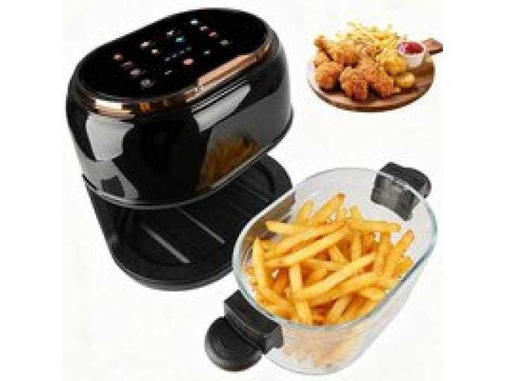 Airfryer 5L Friteuse À Air Chaud 9 En 1 Avec Panier En Verre