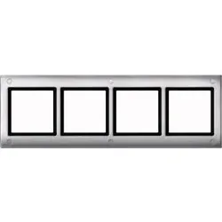 AQUADESIGN-Rahmen mit Verschraubung 4fach (aluminium glänzend)