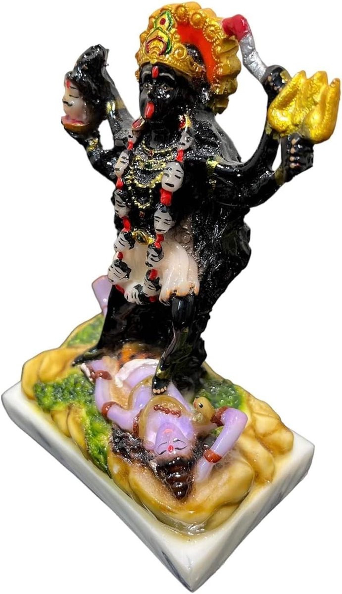 Religieus Beeld Spirituele Murti met Marmeren Look - Multicolor - 10 cm