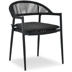 Gartensessel Pozo Aluminium Grau Anthrazit