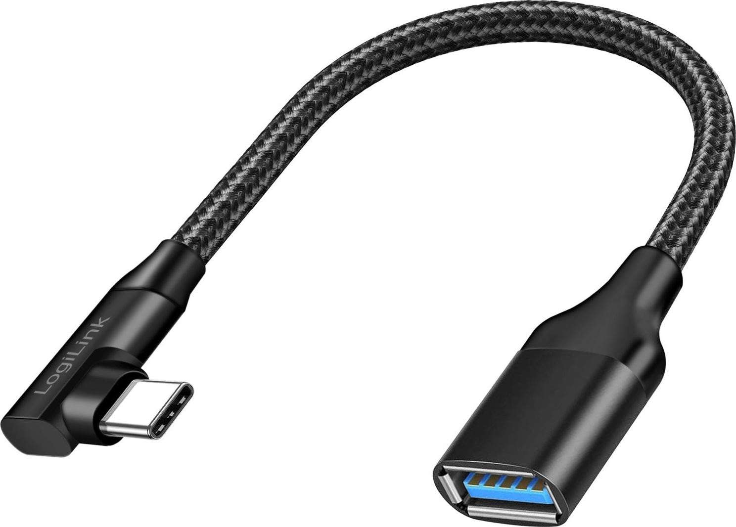 LogiLink CU0100 USB 3.2 Gen2 adapterkabel USB-C naar USB-A, 0,2 meter