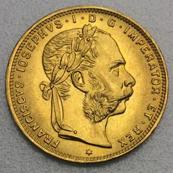 Goldmünze "8 Florin/20 Gulden-Nachpr.1892" (Österreich)