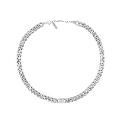 Gliederkette POLICE "Interstellar", silber (edelstahlfarben), Halsketten, Herren, Edelstahl, L: 55 B: 11mm, Gliederkette, B:11mm