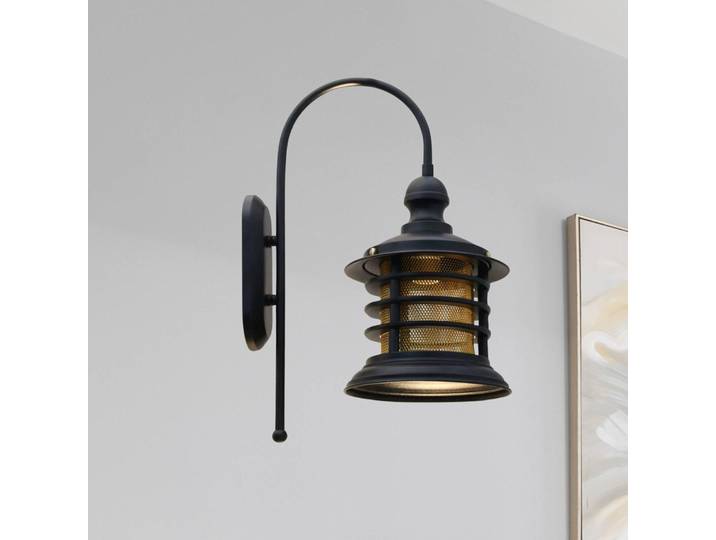 Wandlampe Nostalji ROYALTECH, dimmbar, schwarz, für Wohn- / Esszimmer, Metall, Vintage, Wandleuchte, Wandlampe Innen