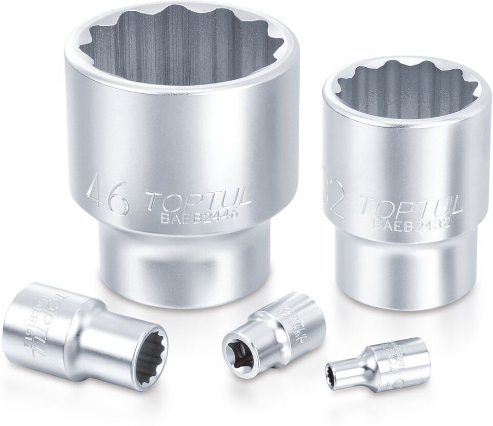 Toptul Set di bussole 1/2 pollici 12-kant (10-17, 19, 21, 22 mm)