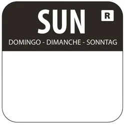 Vogue Farbcode Sticker Sonntag schwarz