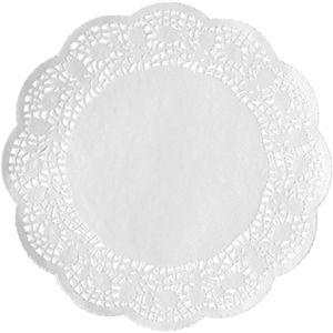 Schneider-GmbH Tortenspitze 116014, aus Papier, weiß, rund, Ø 14 cm, 250 Stück
