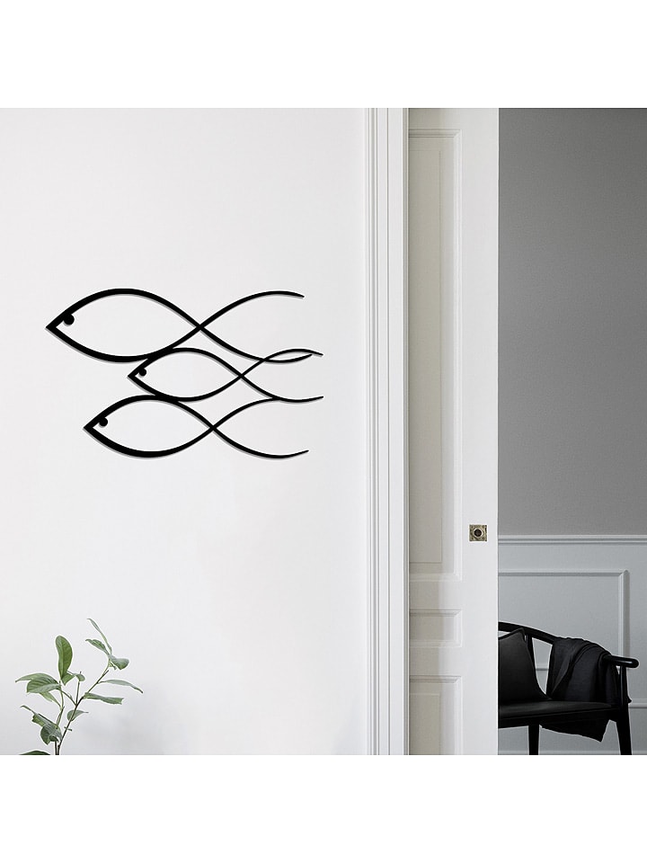 ABERTO DESIGN Wanddekor "Fish" - (B)50 x (H)30 cm - onesize