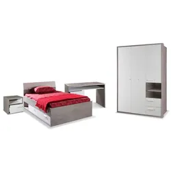 Composad Kinderzimmer-Set Mipiace 4tlg. Dekor Grau 90 x 200 cm