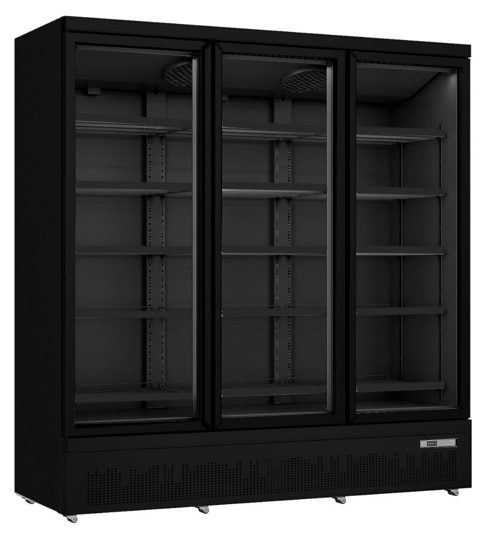 SARO Kühlschrank mit 3 Glastüren. Modell GTK 1530 S PRO - schwarz