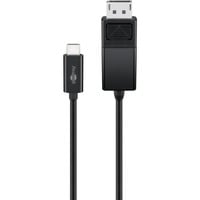 USB Adapterkabel, USB-C Stecker > DisplayPort Stecker schwarz, 1,2 Meter, 4K 60Hz