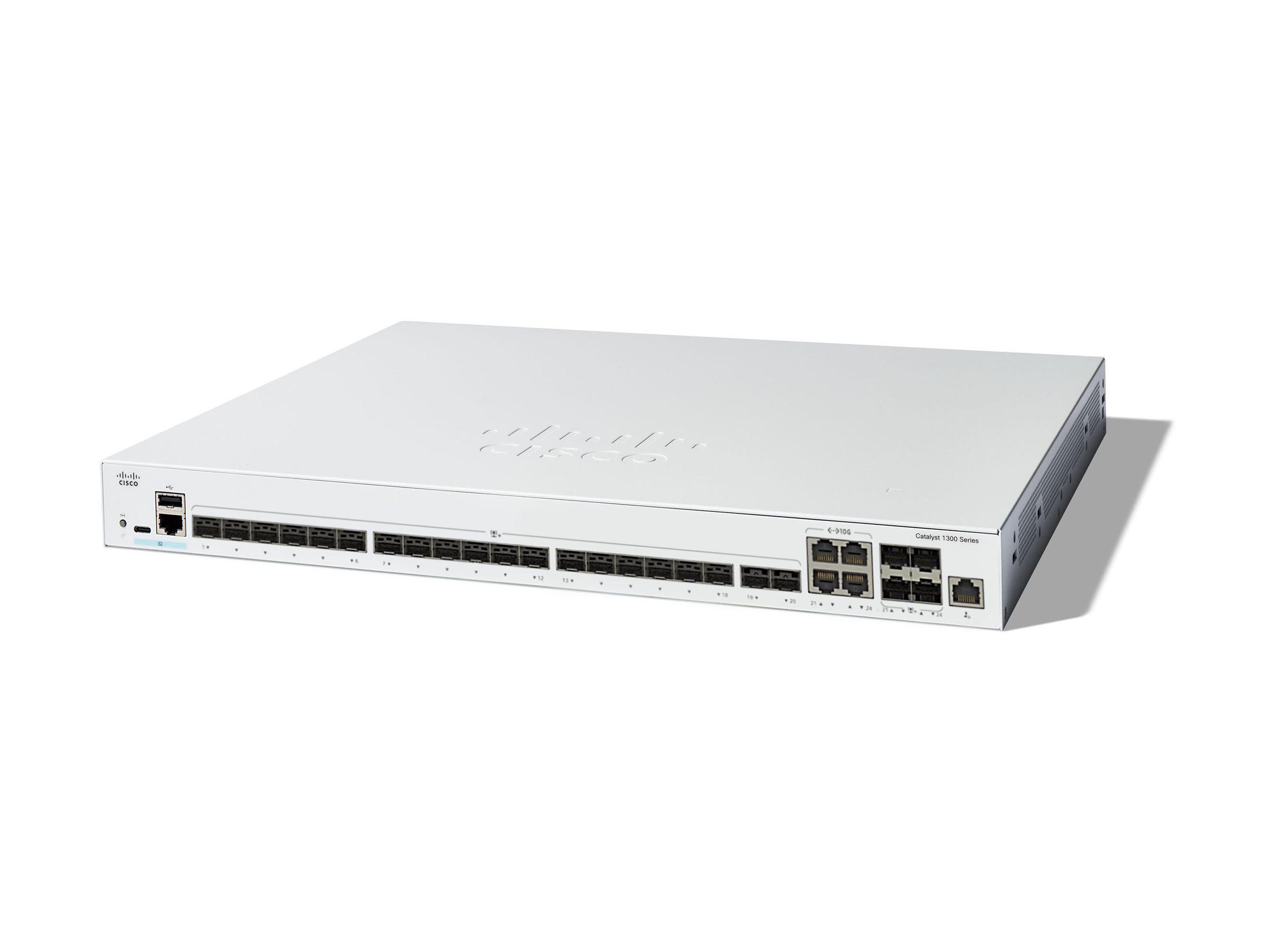 Cisco Catalyst C1300-24XS Rackmount 10G Managed Stack Switch 4x RJ-45/SFP+, 20x SFP+