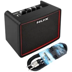 NUX Gitarren-Verstärker Mighty Lite BT mit Klinkenkabel (Bass, Gitarre, 3 W), Instrumentenverstärker, Schwarz